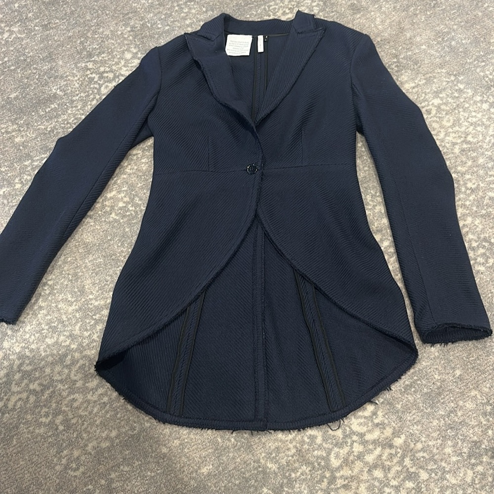 IISLI WOOL NAVY WOMANS RIDING STYLE JACKET SIZE 4 - Picture 7 of 10
